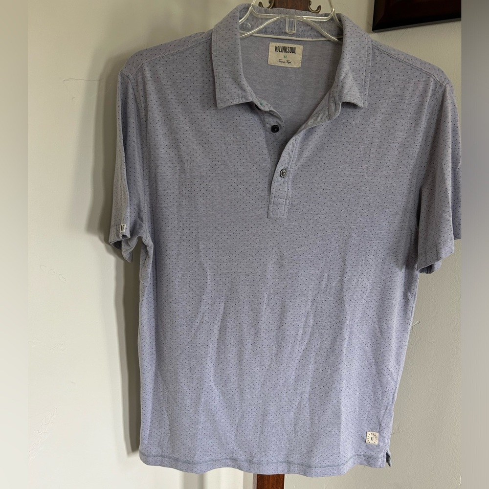 LinkSoul Men’s Polo Shirt Color Lavender/Gray Size M